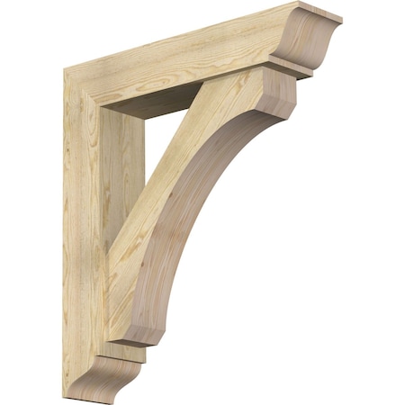 Ekena Millwork Legacy Traditional Rough Sawn Bracket w/ Offset Brace, Douglas Fir, 8"W x 36"D x 40"H BKT0806X36X40LEC01RDF
